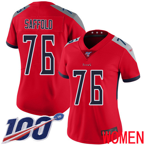 Tennessee Titans Limited Red Women Rodger Saffold Jersey NFL Football 76 100th Season Inverted Legend
